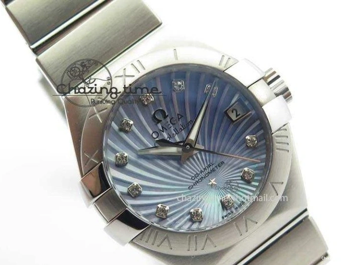 0515 Constellation 28mm V6F Best Edition SS Blue Dial On SS Bracelet A MultiPurpose 8201